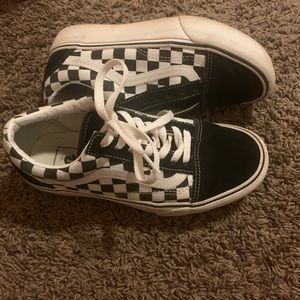 Women’s Checkered Vans (platform)